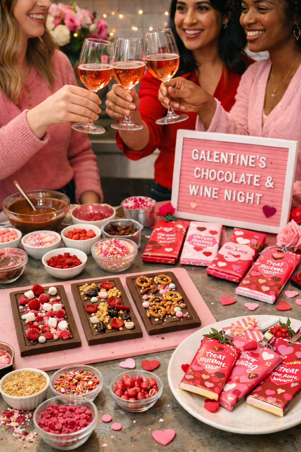 💖 Galentine’s Day Chocolate Bar Workshop 🍫